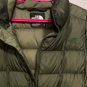North face long puffer jacket